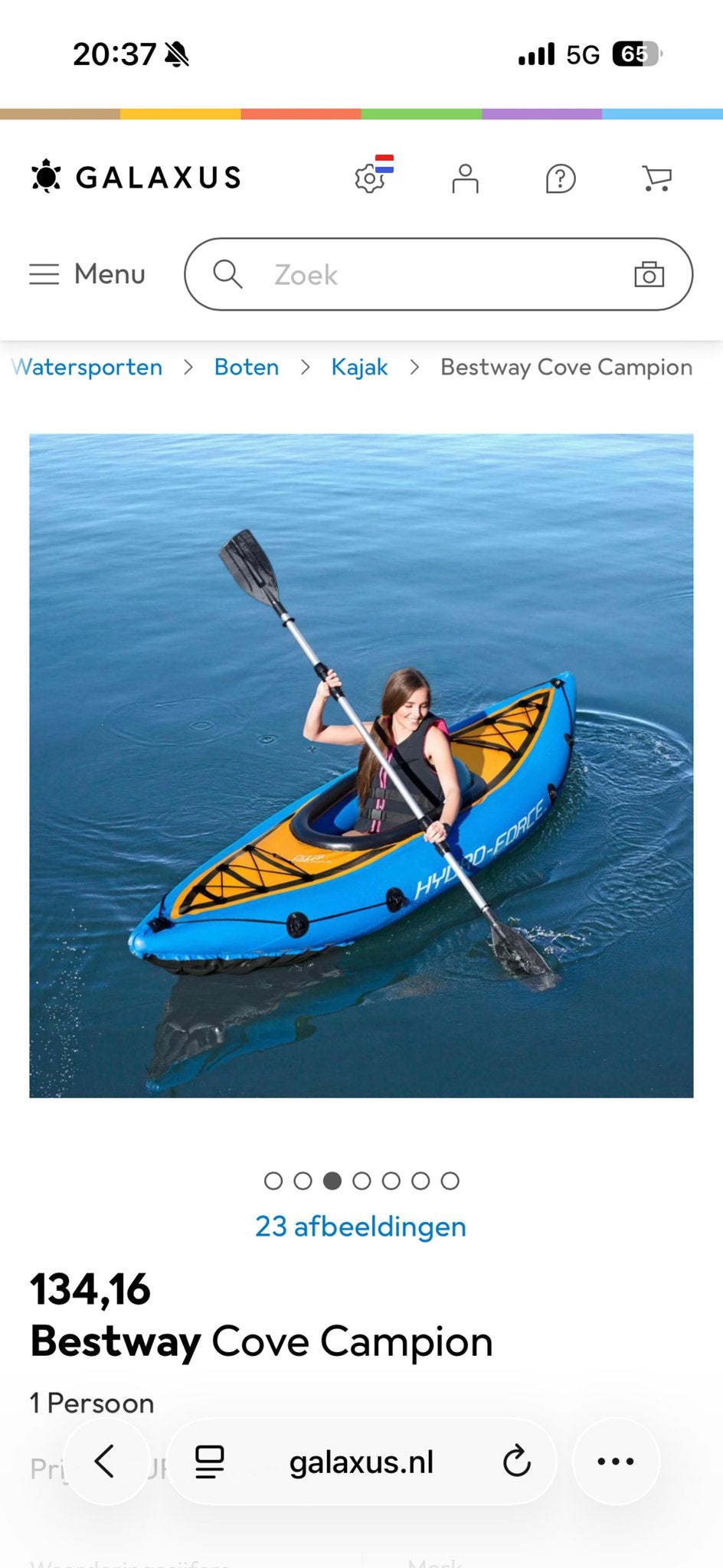 Bestway kajak Nieuw in doos, Watersport en Boten, Ophalen, Opblaasbaar, Nieuw, 1-persoons