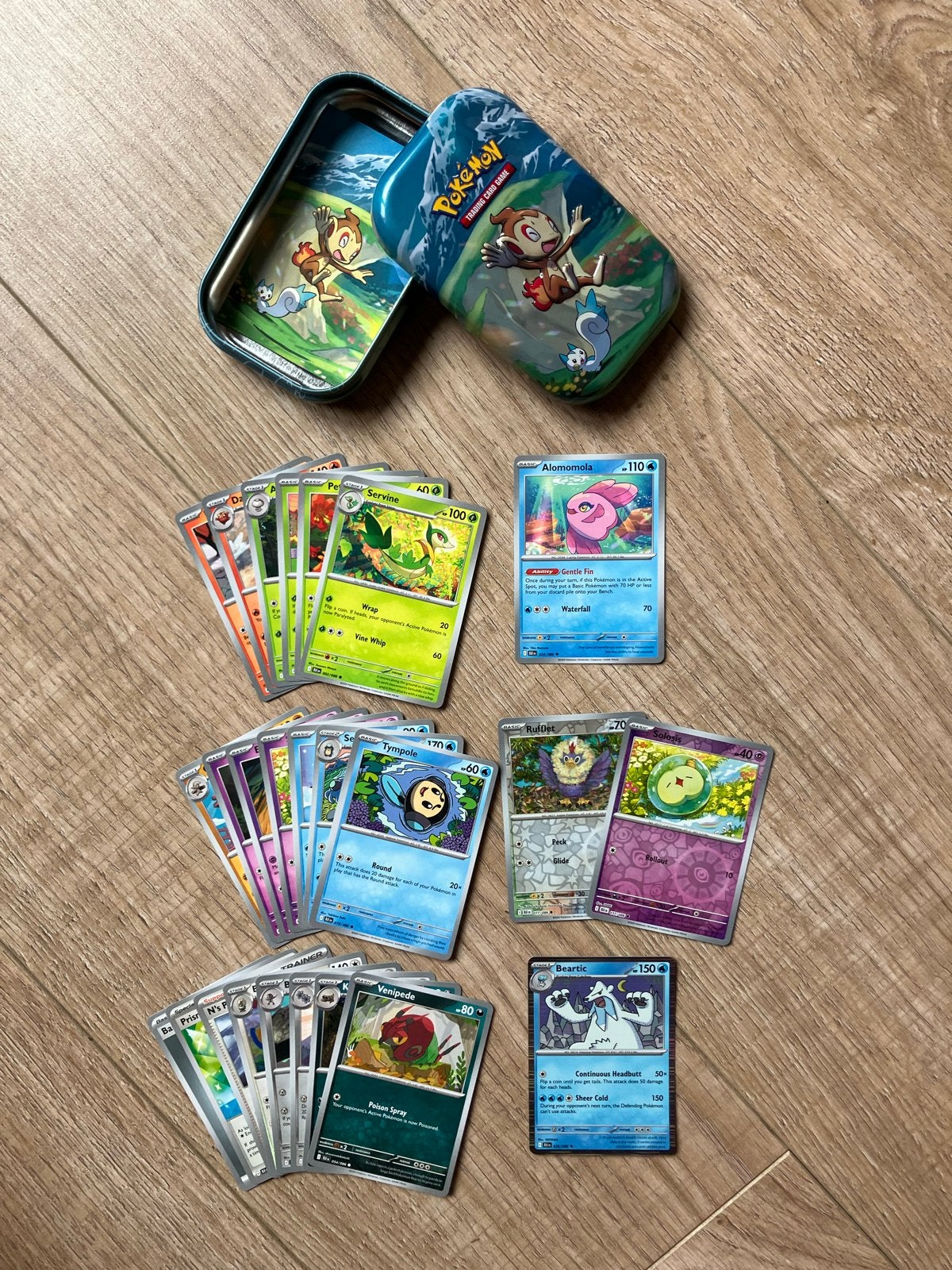 Chimchar Sinnoh Mini Tin met 25 Pokémon kaarten (geen dubbel, Hobby en Vrije tijd, Verzamelkaartspellen | Pokémon, Ophalen of Verzenden
