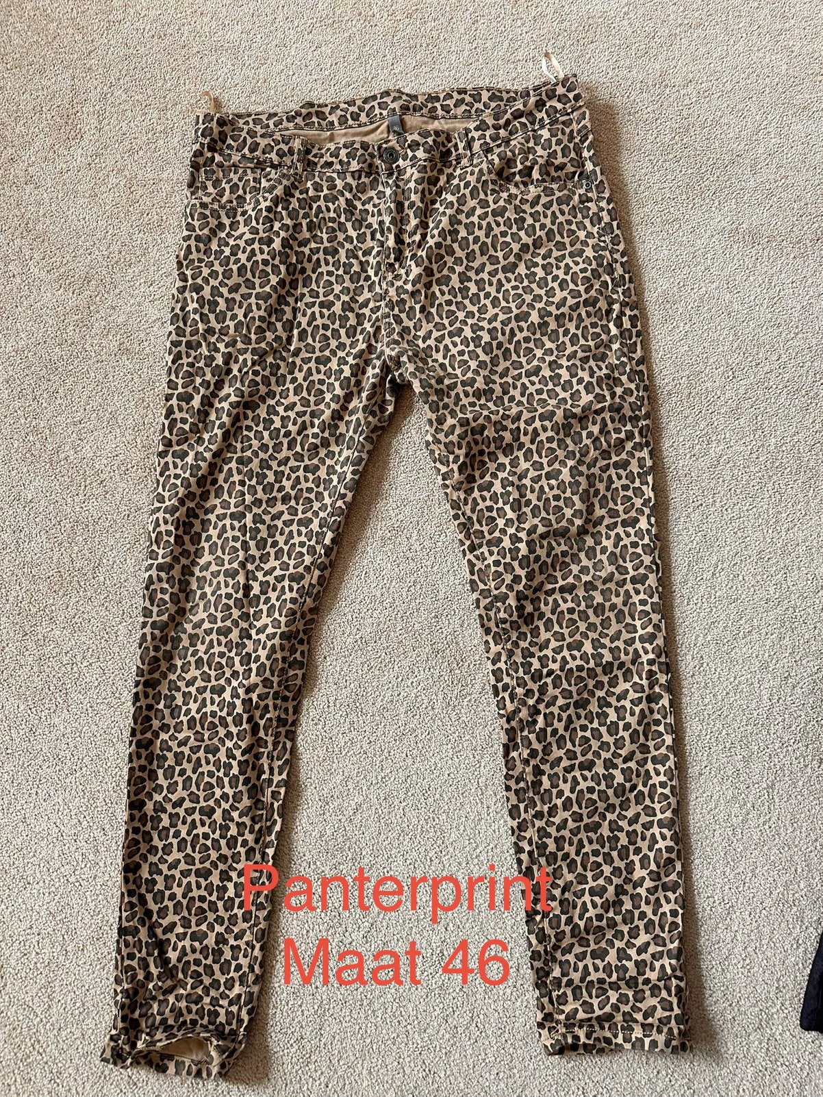 Panterprint jeans maat 46, Ophalen of Verzenden, Zo goed als nieuw, Maat 46/48 (XL) of groter