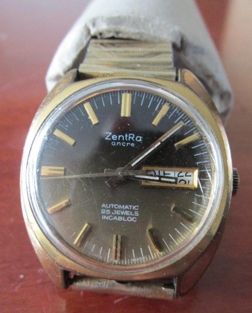 ZentRa Ancre automatic en ZentRa quartz horloge - 2 stuks, Overige merken, Staal, Met bandje, Polshorloge