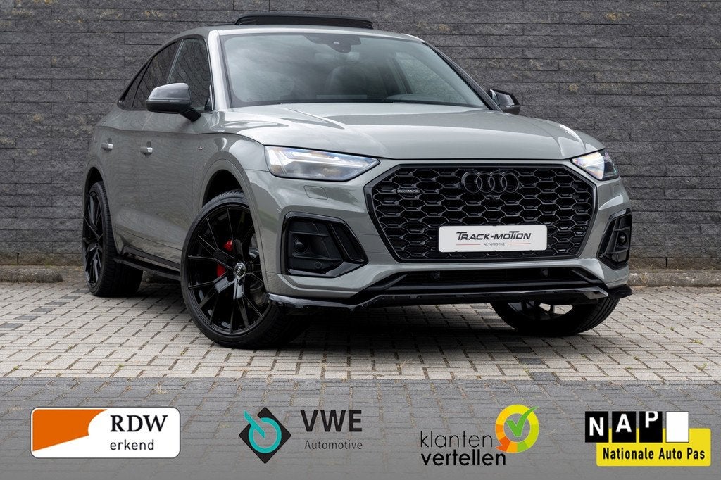 Audi Q5 Sportback 50 TFSI e S edition Quantumgrey PANO, Auto's, Audi, Bedrijf, Te koop, Q5, 4x4, ABS, Achteruitrijcamera, Adaptive Cruise Control
