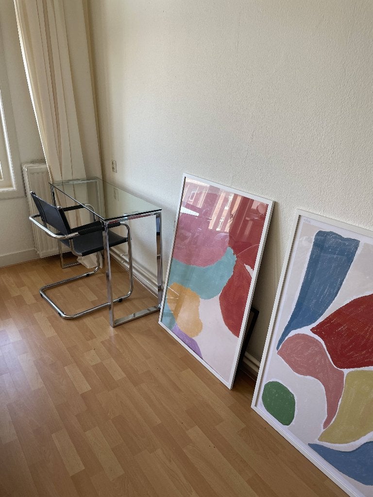 2x Astrid Wilson Art Print 70x100 incl. lijsten, Antiek en Kunst, Ophalen, Abstract, Hout, Op houten frame