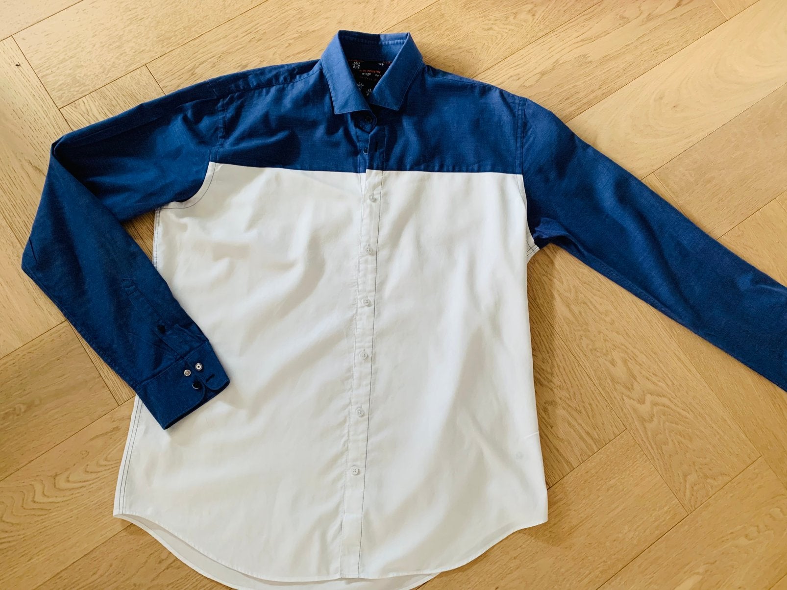 ZGAN Overhemd Bleu Industry Perfect Fit. Maat 44, Ophalen of Verzenden, Zo goed als nieuw, Wit, Halswijdte 43/44 (XL)