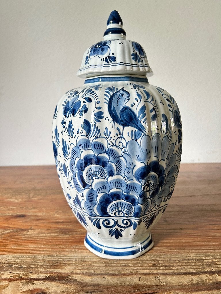 Dekselvaas - Delfts Blauw Aardewerk, Antiek en Kunst, Ophalen of Verzenden