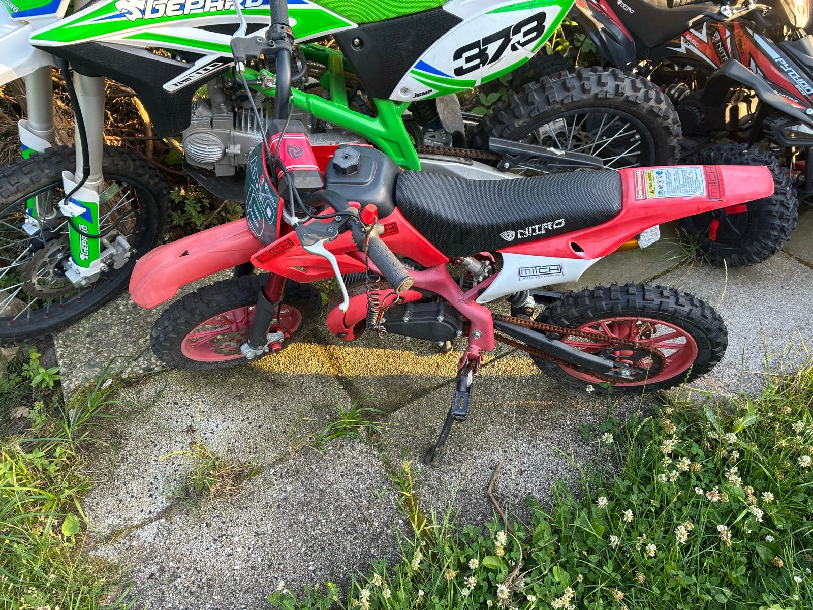 Crosser - Nitro Pocketbike - Rood, Ophalen of Verzenden, Gebruikt, Overige merken