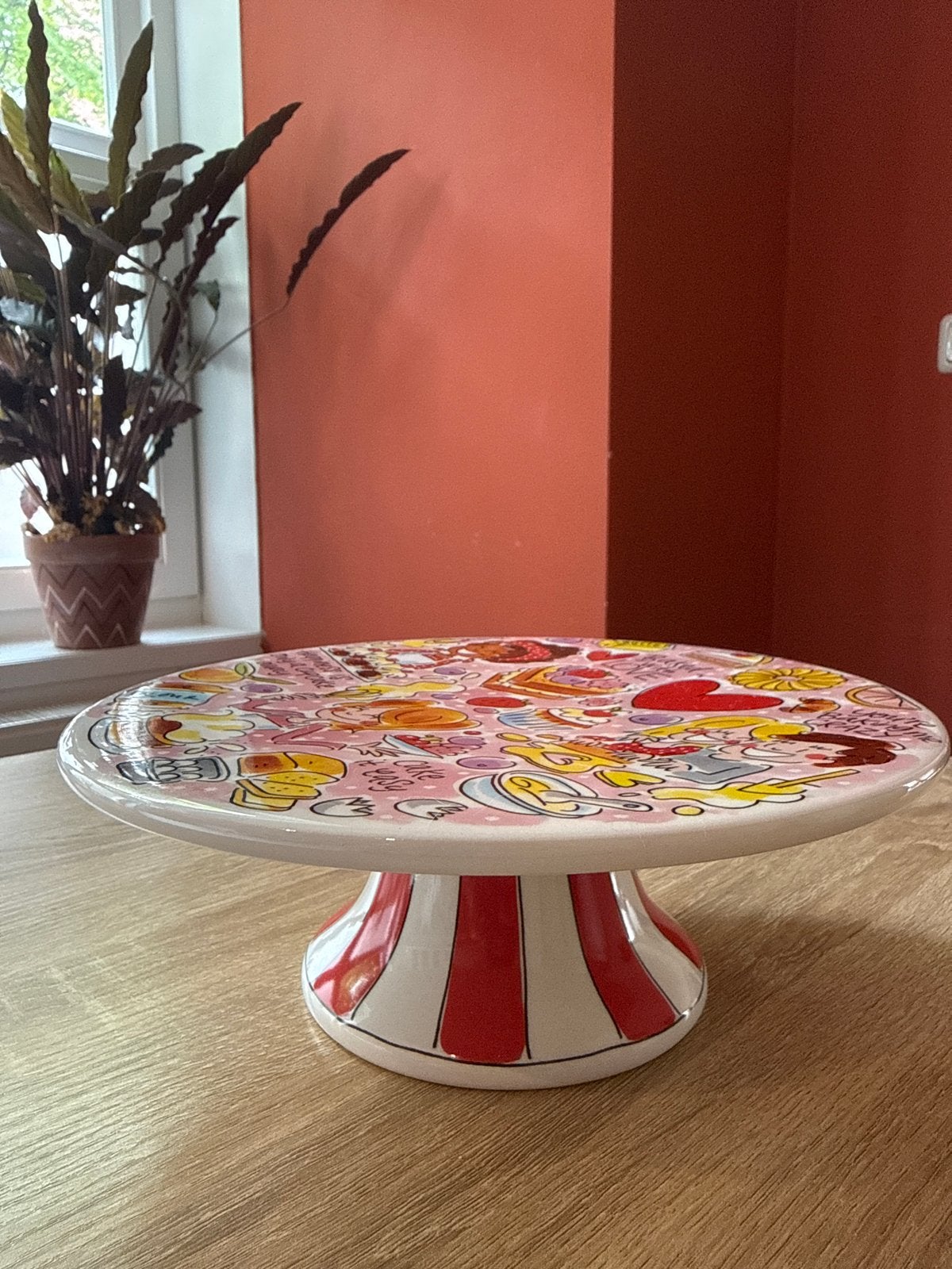 Blond Amsterdam Cake standaard / taart plateau, Ophalen, Zo goed als nieuw, Bord(en), Aardewerk