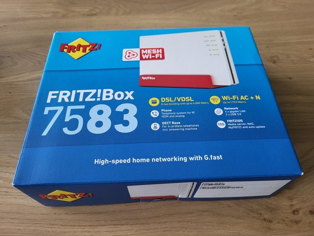 Fritz!box 7583 router Mesh Nieuw in doos!, Ophalen of Verzenden, Nieuw, Router met modem, FritzBox Fritz!Box