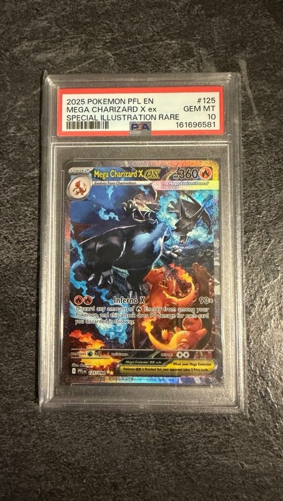 Charizard 125/094 PSA 10 te koop, Ophalen of Verzenden, Nieuw, Losse kaart, Foil