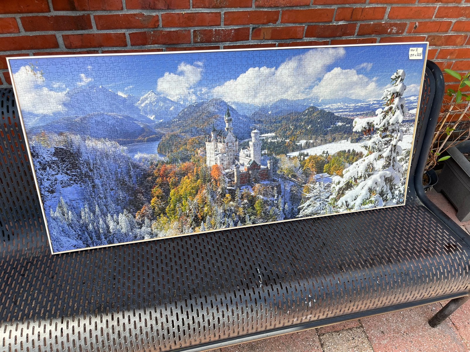 Muur decoratie nr 2 Slot Neuschwanstein in de winter, Ophalen