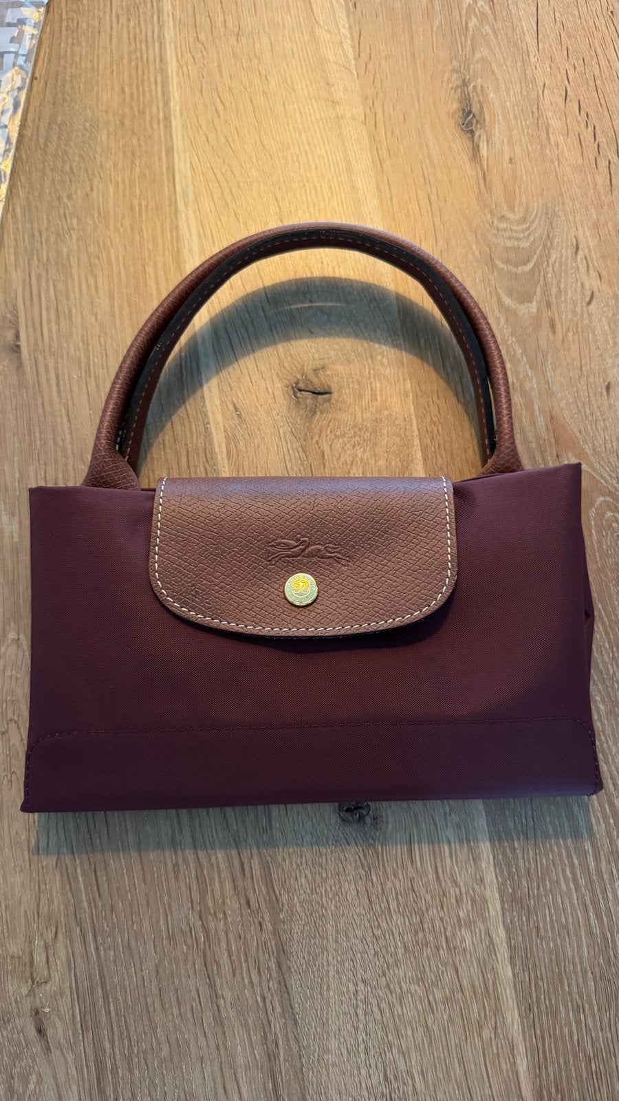 Orginele Longchamp Le Pliage Handtas M - Bordeauxrood, Ophalen of Verzenden, Nieuw, Overige kleuren, Handtas