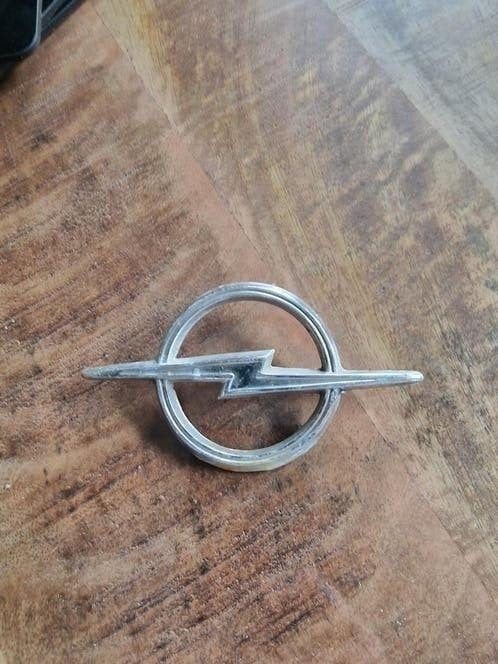 Opel Bliksem Logo Embleem - Origineel, Verzamelen, Ophalen of Verzenden, Gebruikt