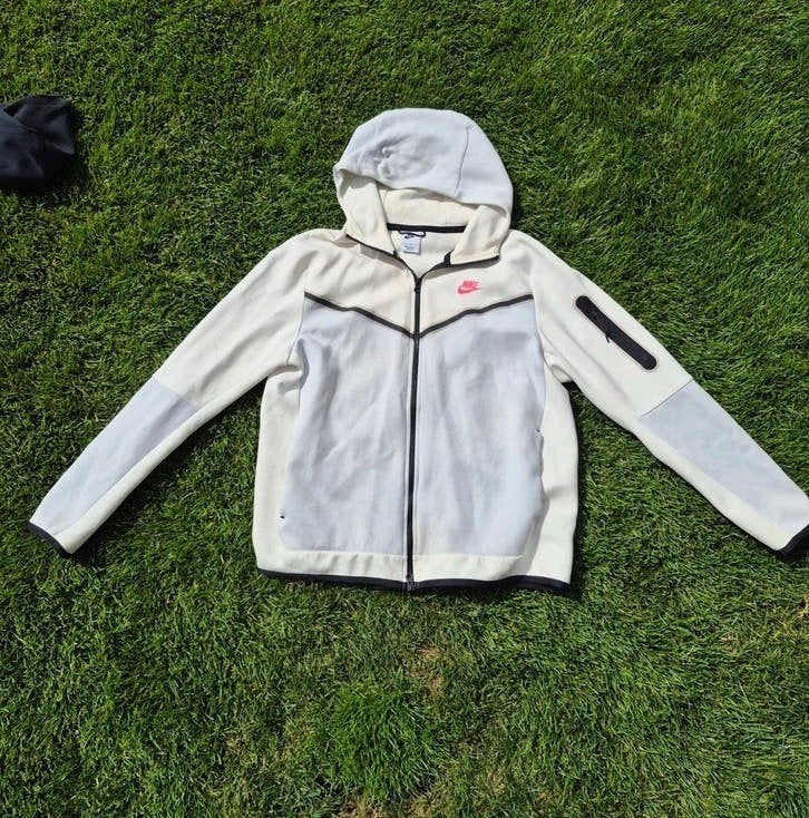 Nike Tech Fleece Hoodie - Wit/Grijs - Maat L, Maat 52/54 (L), Wit, Nike, Ophalen of Verzenden
