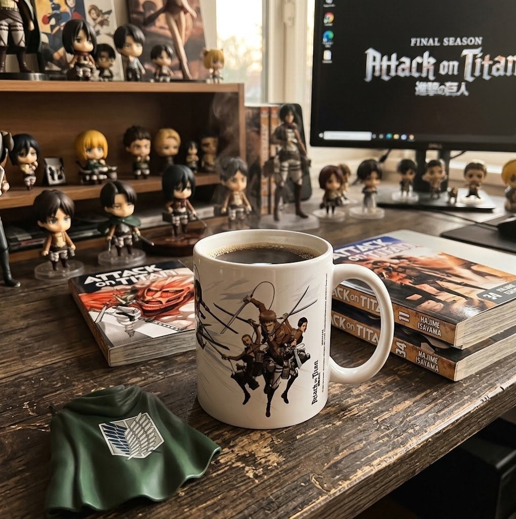 Partij Attack on titan keramische mokken, NHP International, Ophalen of Verzenden, Info@nhp-international.com, Nieuw