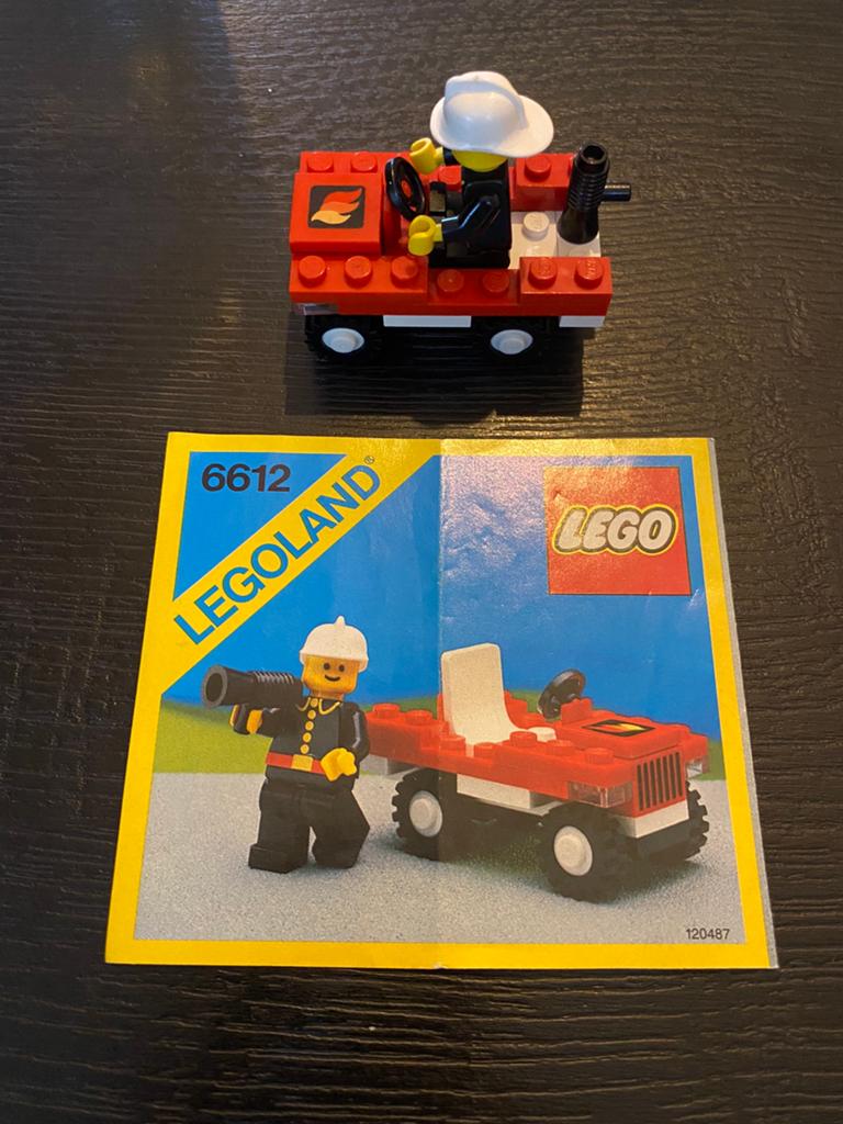 Vintage LEGO Fire Chief's Car 6612 incl boekje, Ophalen of Verzenden, Gebruikt