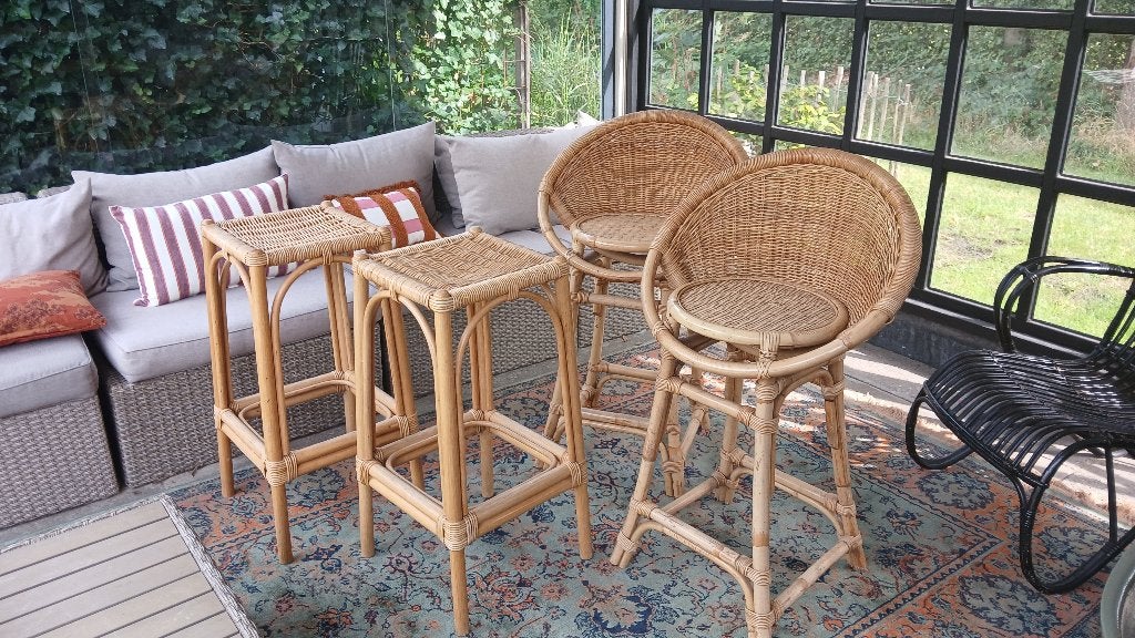 Stevige rotan Barkurkken, Huis en Inrichting, Ophalen, Gebruikt, 60 tot 90 cm, Riet