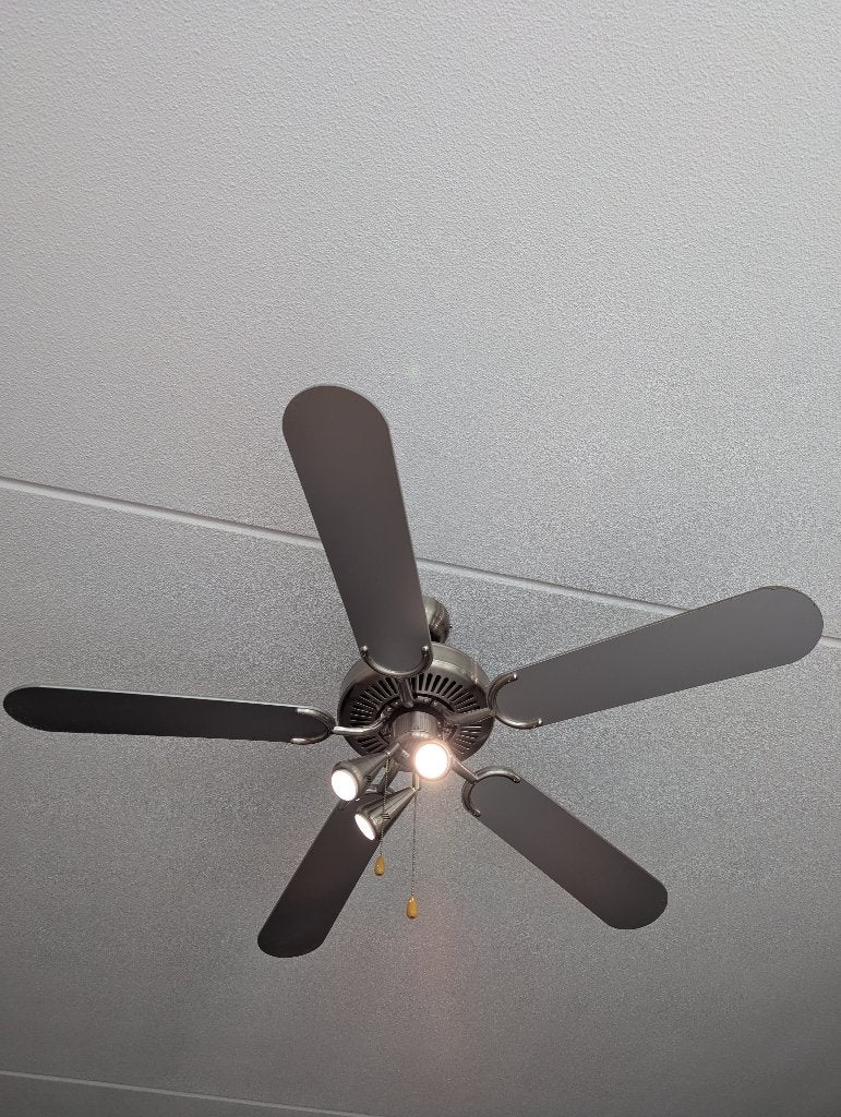 Plafondventilator met verlichting - Zwart/Grijs bladen