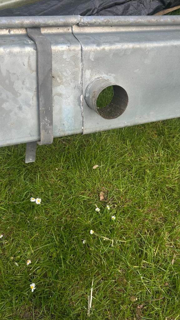 Zinken dakgoot, Ophalen, Gebruikt, 2 tot 4 meter, 20 tot 40 mm