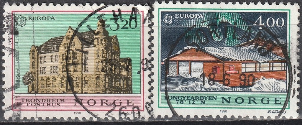 Noorwegen Michel nr. 1046-1047 Gebruikt, Postzegels en Munten, Postzegels | Europa | Scandinavië, Verzenden, Noorwegen, Gestempeld