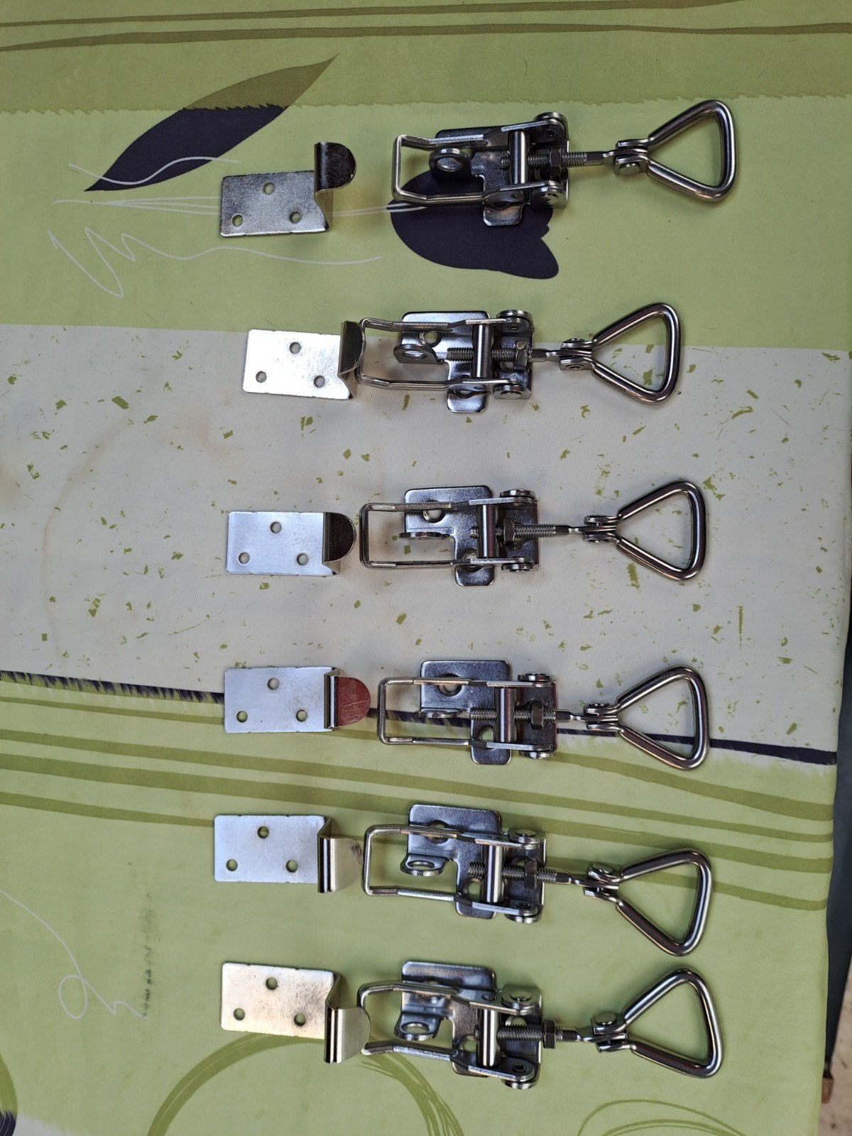 Set van 6 RVS Overcenter Spanners inclusief slot, Ophalen of Verzenden, Zo goed als nieuw, Rvs, Overige typen