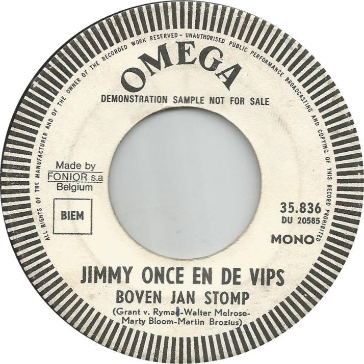 Jimmy Once En De Vips– Het Stekkie In Vinkeveen PROMO, Gebruikt, 7 inch, Limited edition, Ophalen of Verzenden