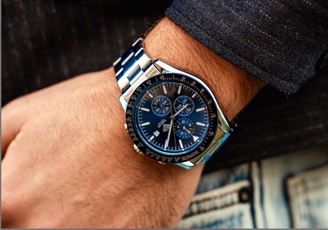 Hodler Lenk Bleu Luxe Horloge voor Heren nog in verpakking, Overige merken, Staal, Polshorloge, Nieuw