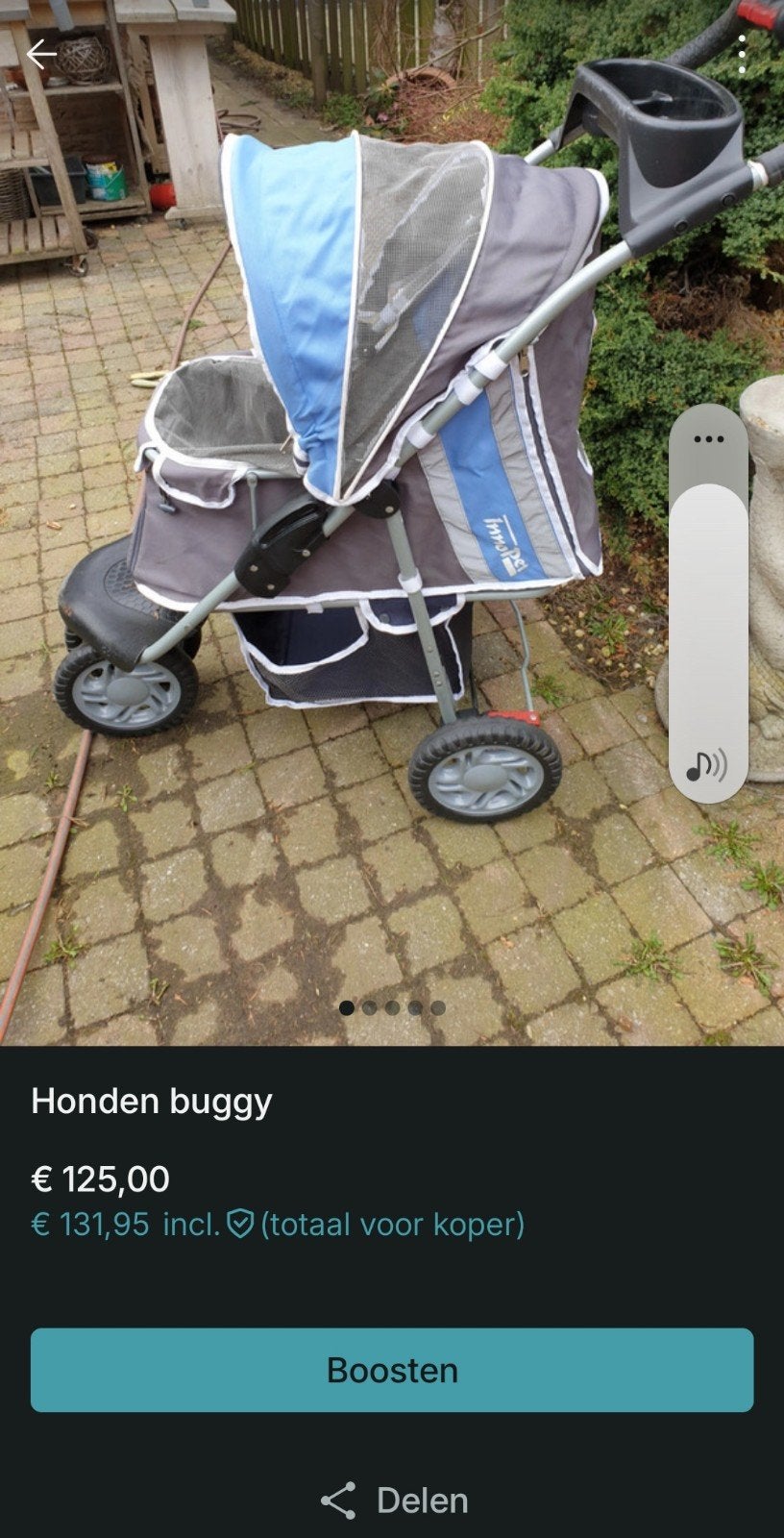 hondenbuggy, Dieren en Toebehoren, Ophalen of Verzenden, Zo goed als nieuw, Hondenbuggy