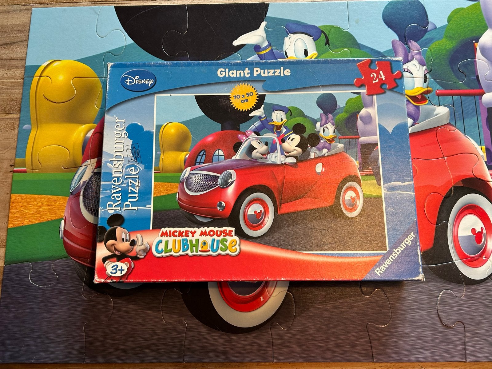 Ravensburger Mickey Mouse Clubhouse Giant Puzzle 24 stukjes, Ophalen of Verzenden, 10 tot 50 stukjes, Gebruikt, 2 tot 4 jaar