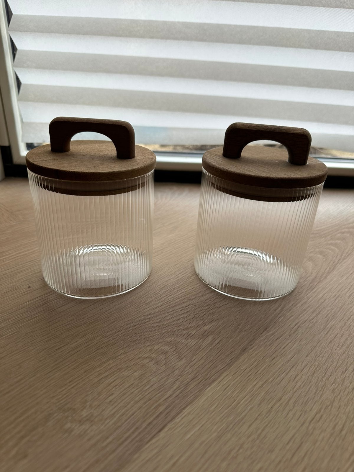 Glazen voorraadpotten, Huis en Inrichting, Ophalen of Verzenden, Nieuw, Glas, Pot, Bus of Blik