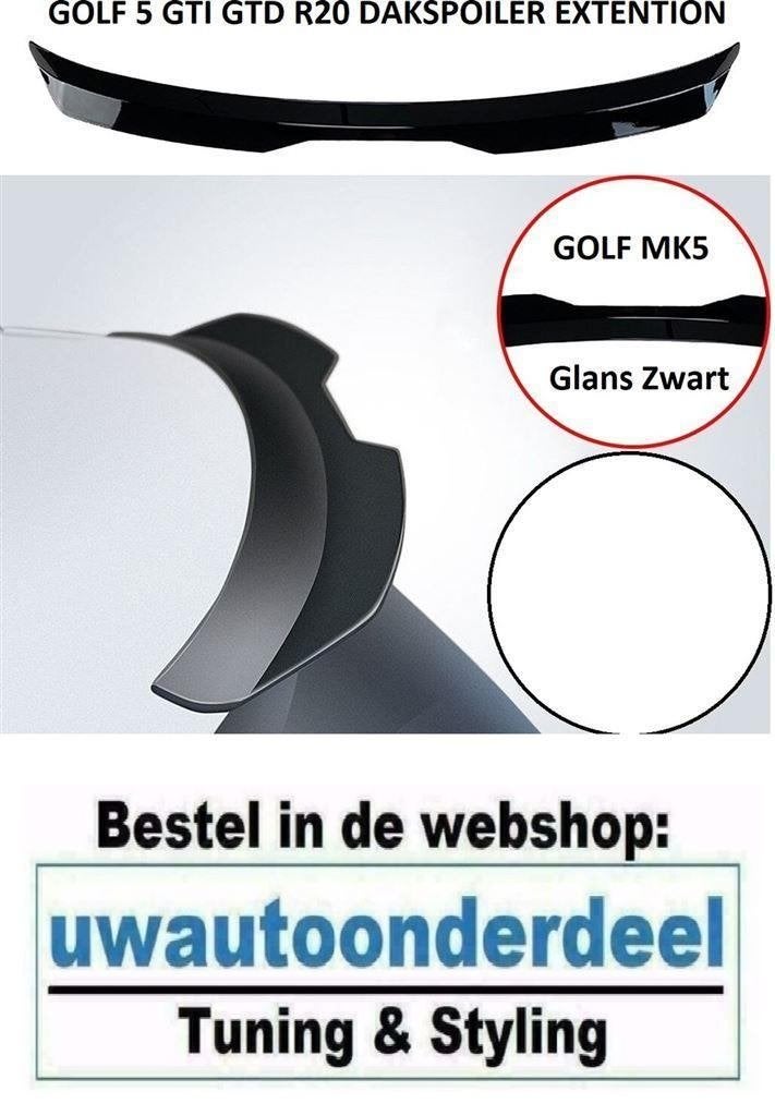 Achterklep Spoiler Glans Zwart Geschikt voor VW Golf 5 GTI, Verzenden