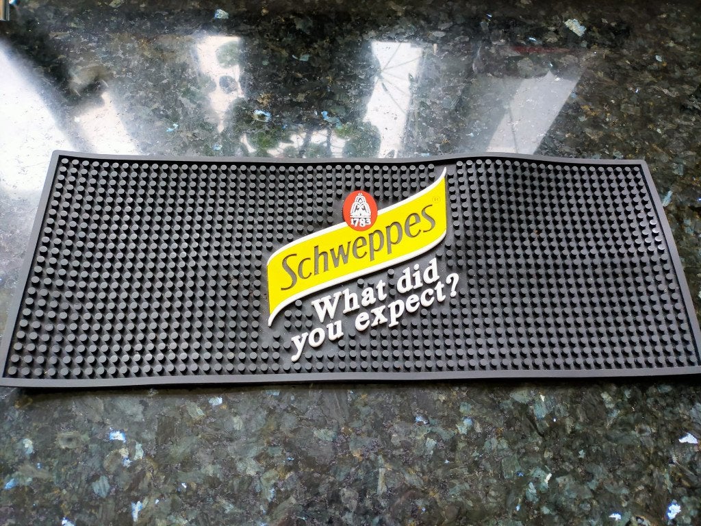 Sweppes bar mat zware kwaliteit, Verzamelen, Merken en Reclamevoorwerpen, Ophalen, Nieuw, Reclamebord
