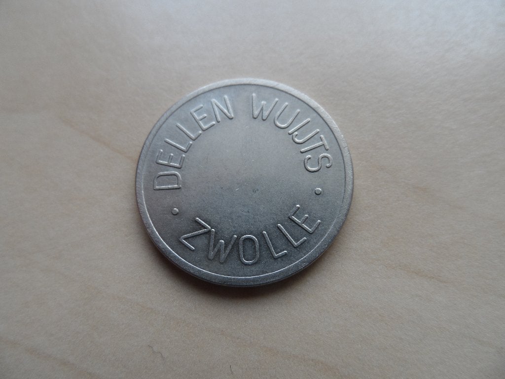 Koffie munt Kantine penning Dellen Wuijts Zwolle, Ophalen of Verzenden, Overige materialen