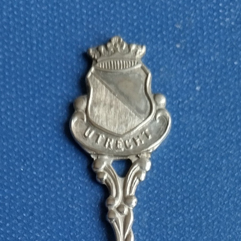 verzilverd lepeltje Utrecht  (P paardenhoofd R), Ophalen of Verzenden