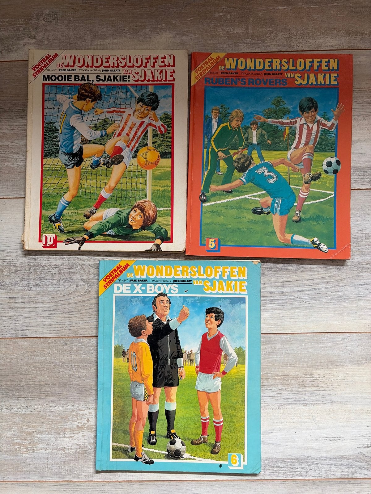 3 stripboeken van De Wondersloffen van Sjakie, Boeken, Meerdere stripboeken, Ophalen of Verzenden, Gelezen
