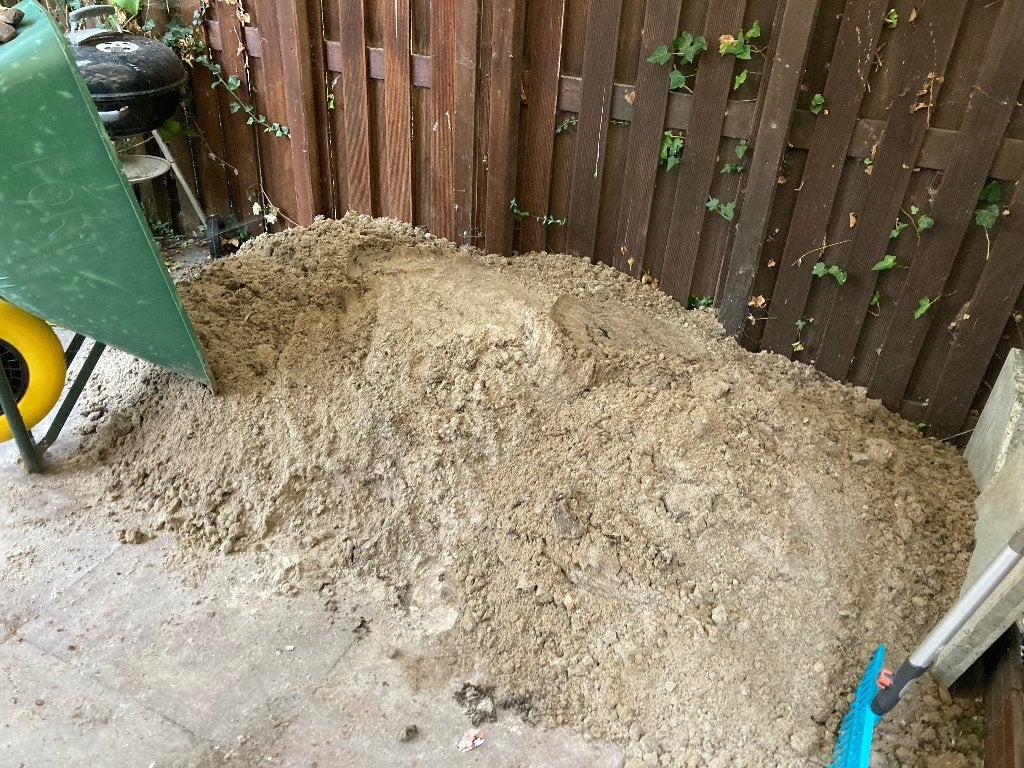 Ca. 1,5 cuub zand, Ophalen, Gebruikt, Ophoogzand