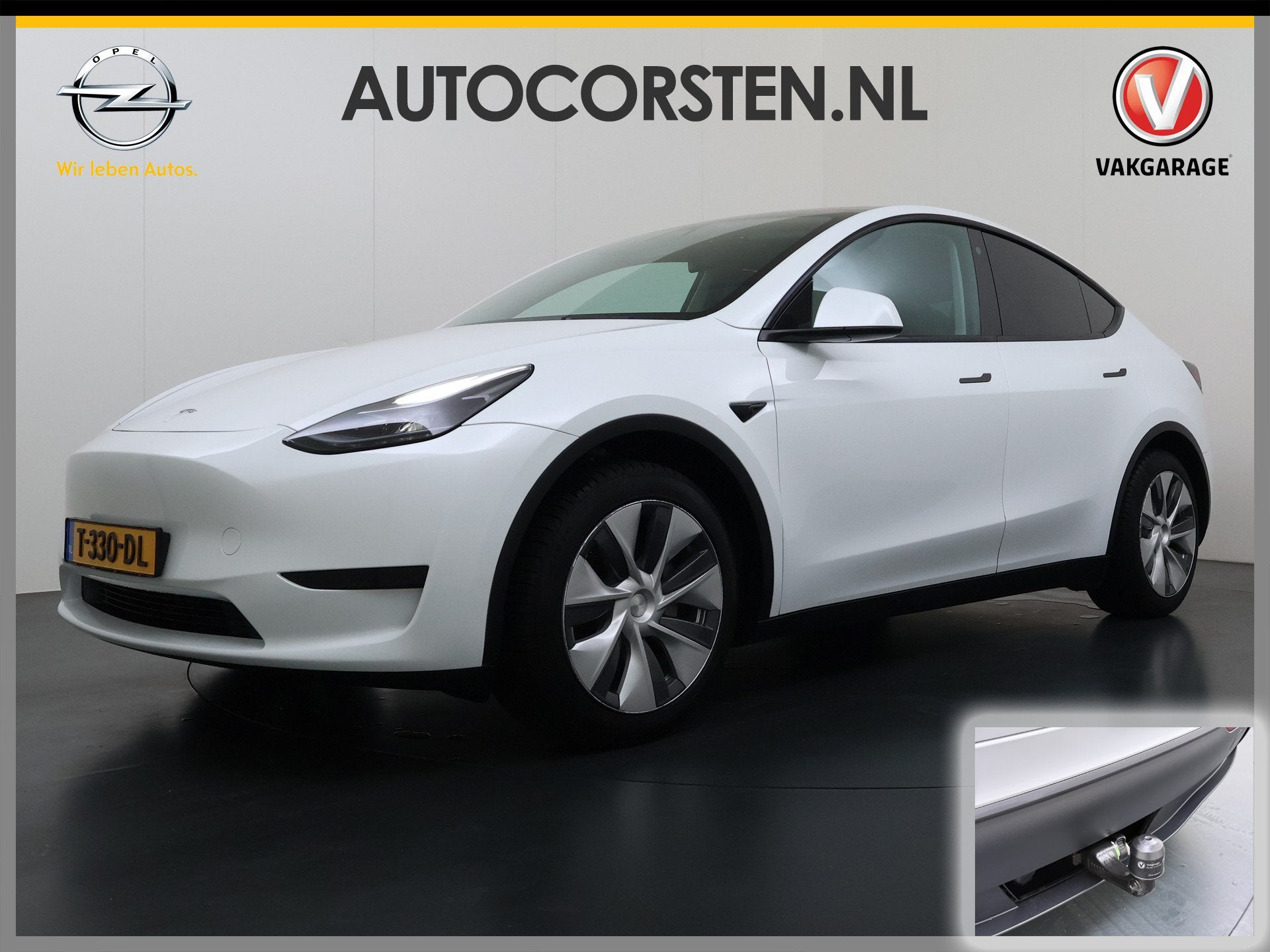 Tesla Model Y RWD 300PK LFP Accu Trekhaak Warmtepomp Leer Na, Automaat, Achterwielaandrijving, Gebruikt, Zwart