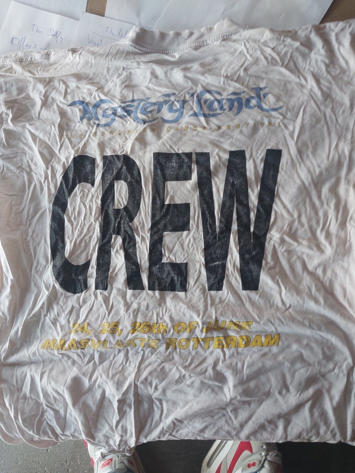 Mysteryland shirt 1994 origineel, Ophalen of Verzenden, Gedragen, Maat 48/50 (M), Wit