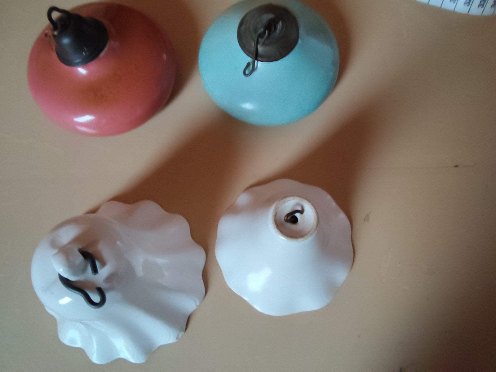 4 Roetvangers / Roetkapjes voor olielampen - Diverse kleuren, Ophalen of Verzenden