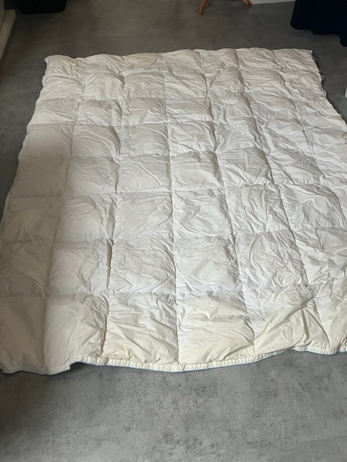 Ganzendons dekbed, 200x220 cm, Huis en Inrichting, Ophalen, Gebruikt, Wit, Tweepersoons