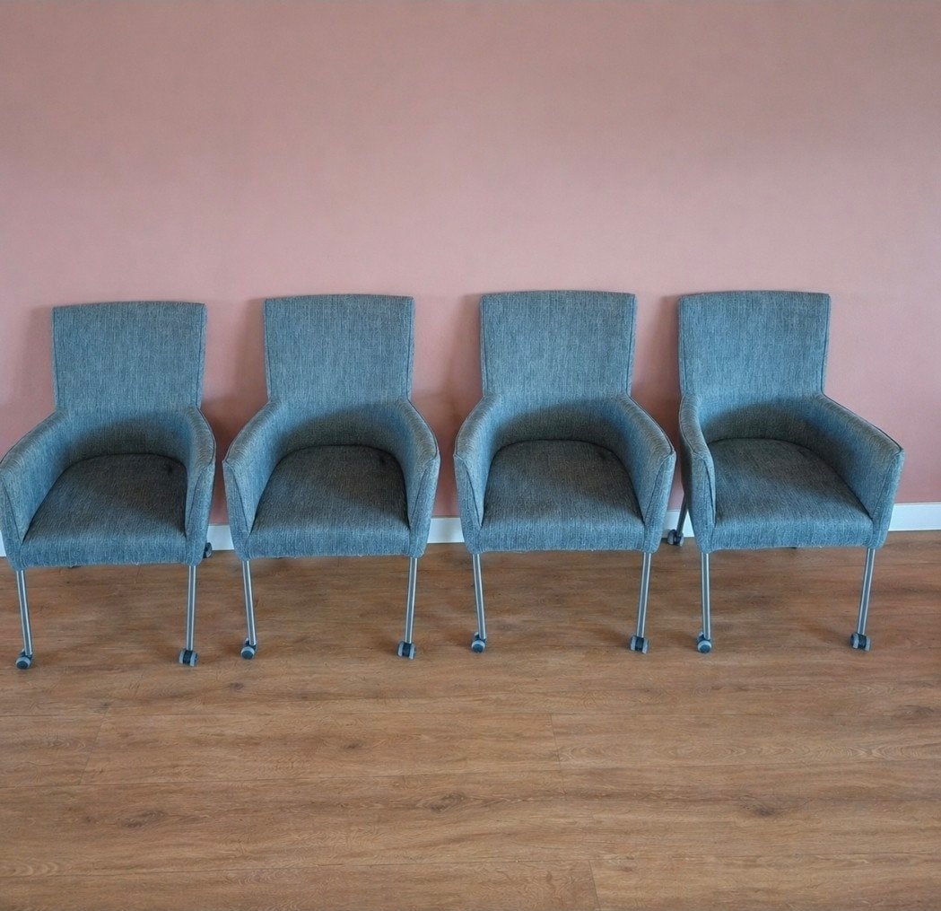 Set van 4 eetkamer stoelen verrijdbaar, Ophalen