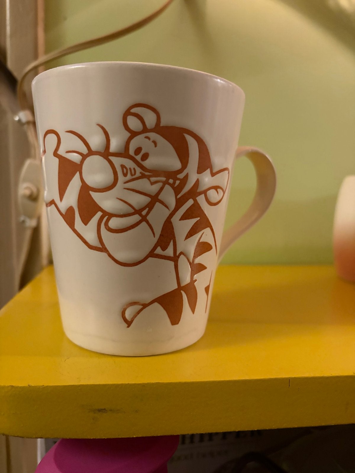 Tijgertje Bouncing Mok - Disney Winnie de Poeh, Gebruikt, Overige stijlen, Ophalen of Verzenden, Wit