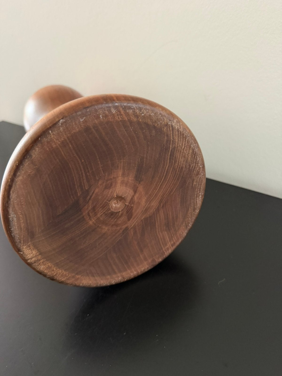 Grote vintage houten kerkkandelaar 48 cm zware penkandelaar, Gebruikt, Bruin, Overige merken, Ophalen of Verzenden