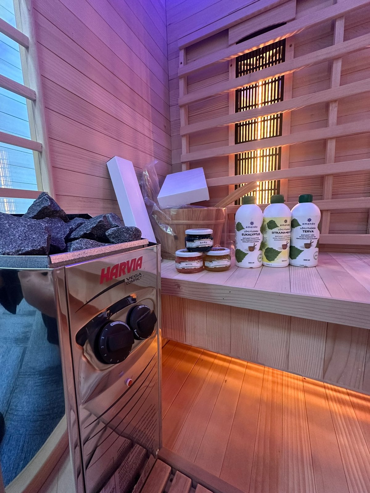 Combi Sauna | Infrarood + Finse Kachel | Showmodel OP = OP, Info@inner-stillness.nl, Fins of Traditioneel, 7665VB, Complete sauna