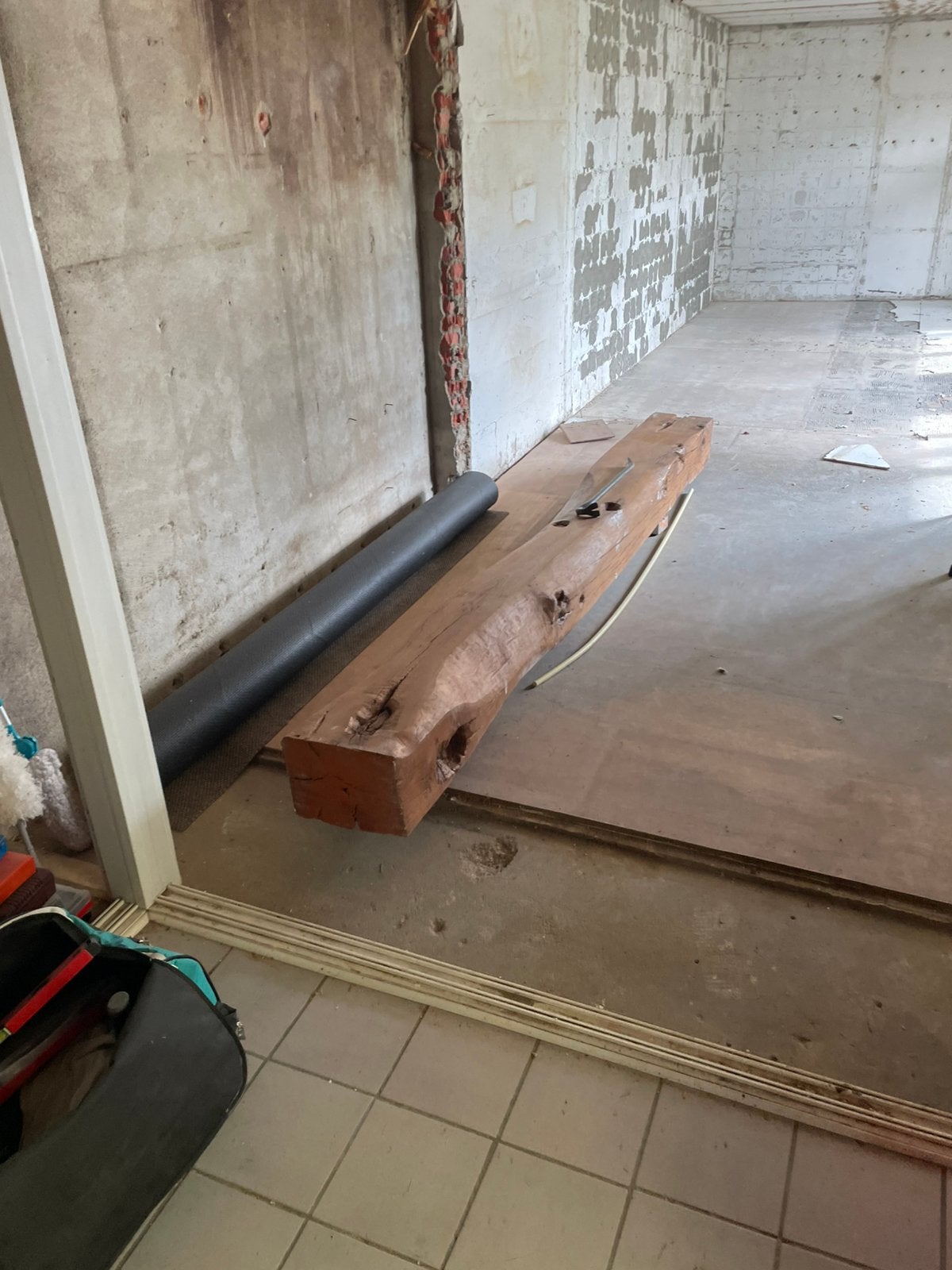 Eiken hout balk, Doe-het-zelf en Verbouw, Ophalen, Gebruikt, 25 tot 50 mm, Eiken