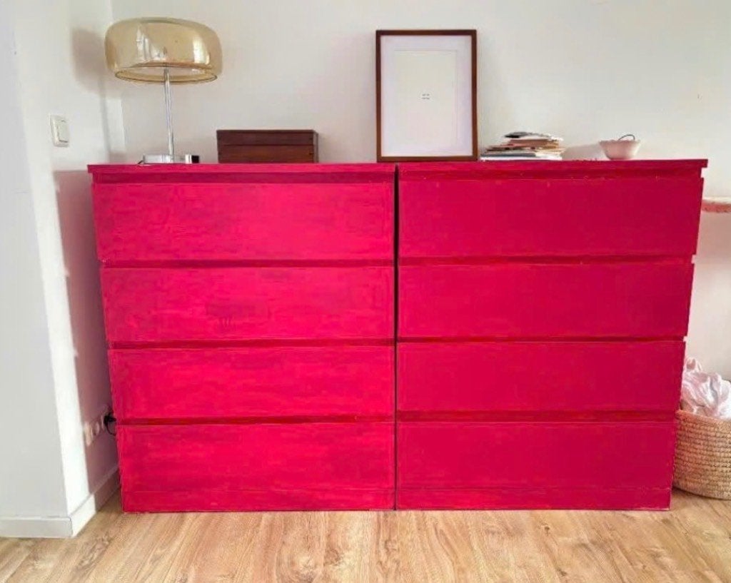 Ikea Malm 2x 4 ladekast, Kunststof, Gebruikt, 5 laden of meer, Minder dan 100 cm