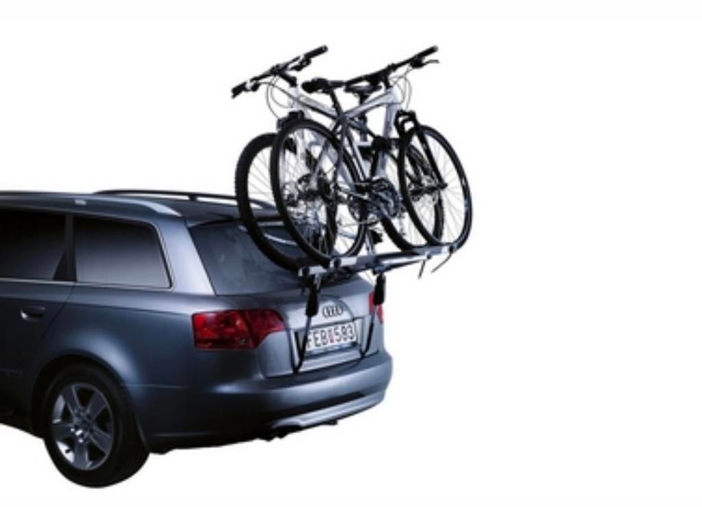 Thule ClipOn 9105 Fietsendrager achterklep + adapter 9115, Auto diversen, Fietsendragers, Ophalen, 2 fietsen, Gebruikt, Achterklepdrager