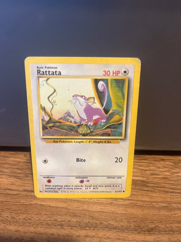 Pokémon Rattata (Base Set) - Losse Kaart, Ophalen, Gebruikt, Losse kaart