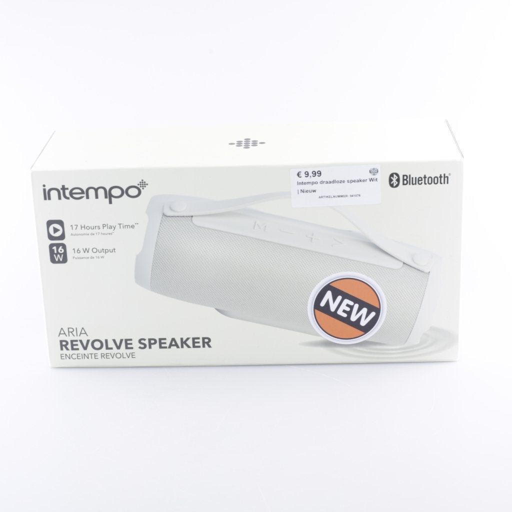 Intempo draadloze speaker Wit | Nieuw, Flex Ltd., Nieuw, https://flex.com/contact-us, Nobelstraat 10, 5807 GA Oostrum LB, Limburg, Nederland