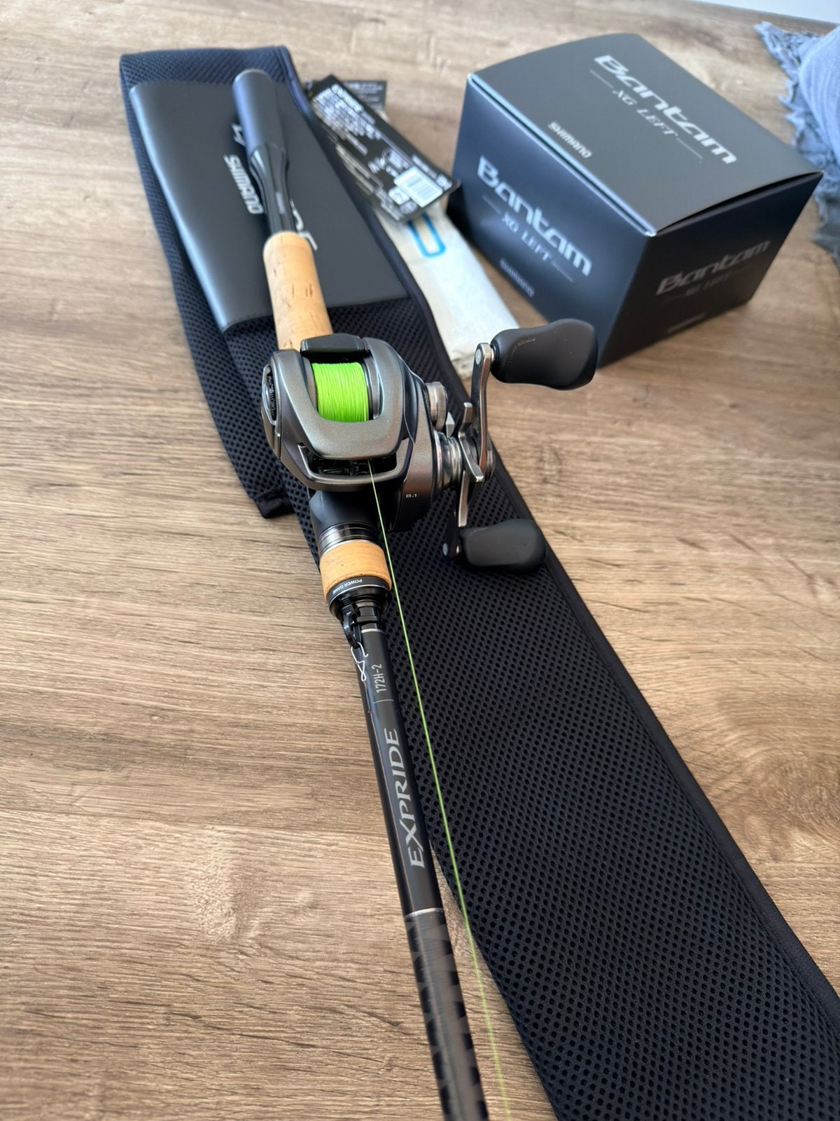 Shimano Expride 172H-2 & Shimano Bantam 151XG, Watersport en Boten, Ophalen, Zo goed als nieuw