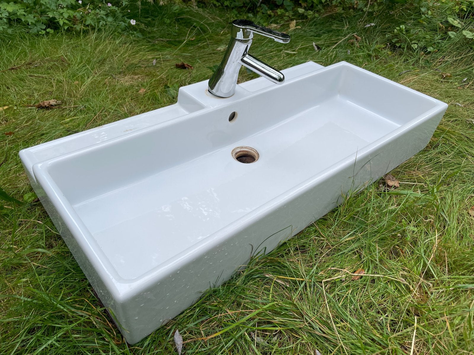 IKEA Wastafel 81x40,5x12,5 cm met Rörskar kraan 16 cm, Doe-het-zelf en Verbouw, Sanitair, Ophalen, Gebruikt, Wastafel