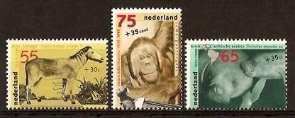 Nederland NVPH nr 1399/01 postfris Mens en Dierentuin 1988, Ophalen of Verzenden, Na 1940, Postfris